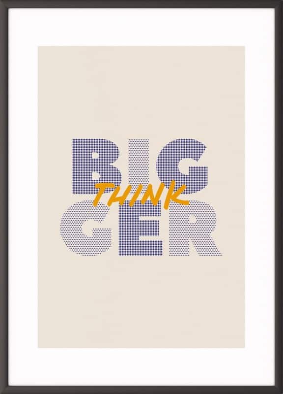 Paperflow Lijst met motiverende slogan "Think Bigger" 210 x 297 mm Kleurenassortiment