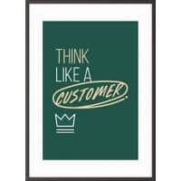 Paperflow Lijst met motiverende slogan "Think Like A Customer" 210 x 297 mm Kleurenassortiment