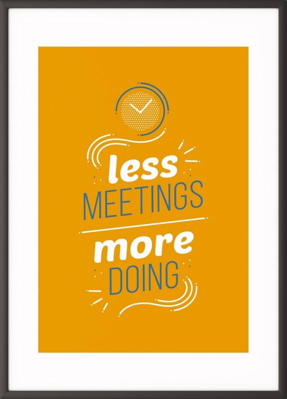 Paperflow Lijst met motiverende slogan "Less Meetings More Doings" 210 x 297 mm Kleurenassortiment