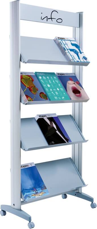 Présentoir Paperflow A4 Argenté 12,A4TM,35 720 (L) x 385 (P) x 300 (H) mm