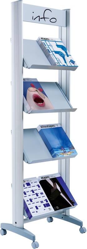 Présentoir Paperflow A4 Argenté 8,A4TM,35 500 (L) x 385 (P) x 300 (H) mm