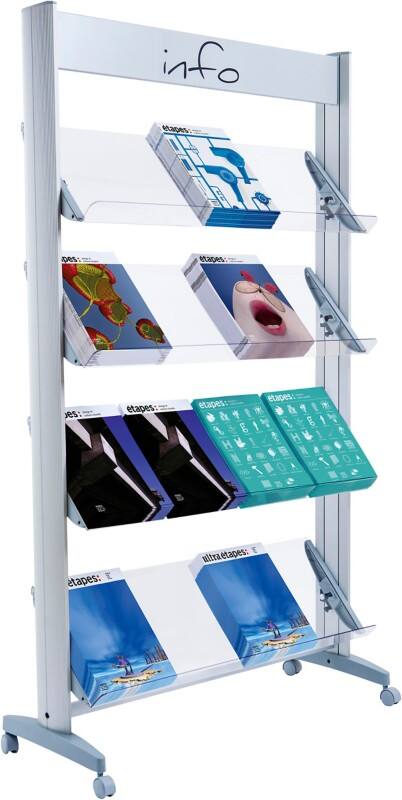 Présentoir Paperflow A4 Argenté 16,A4TT,35 940 (L) x 385 (P) x 300 (H) mm