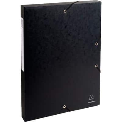 Boîte de classement Exacompta 50301E A4 Noir Carte lustrée pelliculée 25 x 33 cm 8 Unités