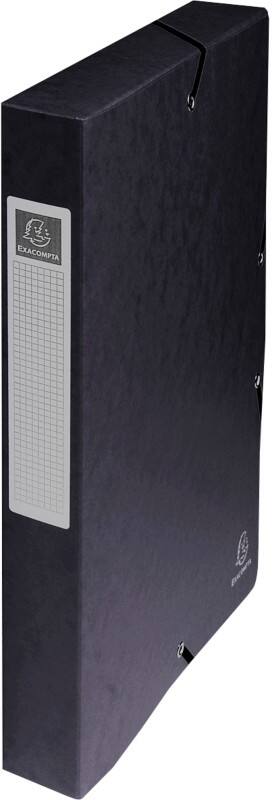 Exacompta Archiefdoos 50401E Zwart Gewafeld glanskarton 25 x 33 cm 8 Stuks