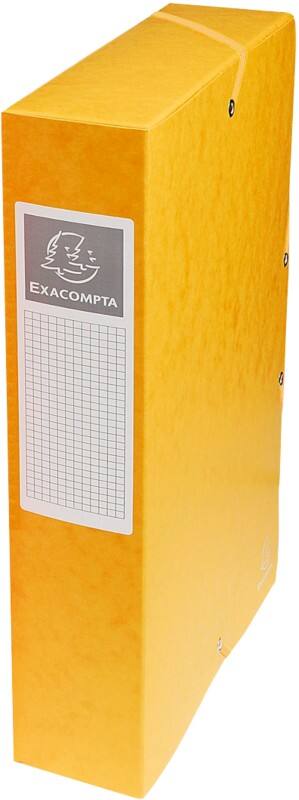 Boîte d'archivage Exacompta 50609E A4 Carton 25 (L) x 33 (H) cm Jaune 6,0 cm 8 Unités