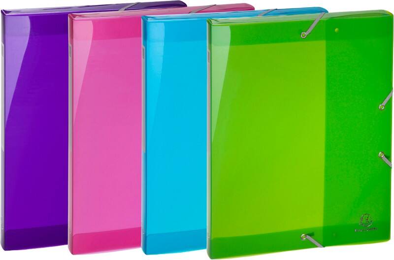 Boîte d'archivage Exacompta Iderama 59480E A4 PP (Polypropylène) 25 (L) x 33 (H) cm Assortiment 2,5 cm 4 Unités