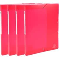 Exacompta Archiefdozen 59875E Rood Polypropyleen 25 x 33 cm 4 Stuks