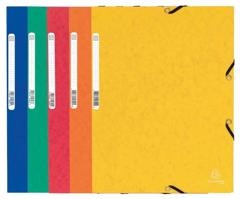 Farde à élastique 3 rabats Exacompta 55025E A4 Carton Assortiment 24 x 32 cm 125 unités