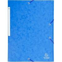 Farde à élastique 3 rabats Exacompta 17105H A4 425 g/m2 Carton Bleu 24 x 32 cm 25 unités