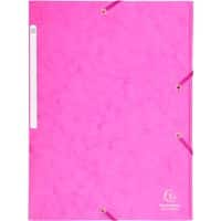 Farde à élastique 3 rabats Exacompta 17108H A4 425 g/m2 Carton Rose 24 x 32 cm 25 unités