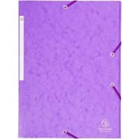 Farde à élastique 3 rabats Exacompta 17113H A4 425 g/m2 Carton Violet 24 x 32 cm 25 unités