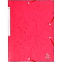 Exacompta 3-flap mappen 17109H Rood Geplastificeerd karton 24 x 32 cm 25 Stuks