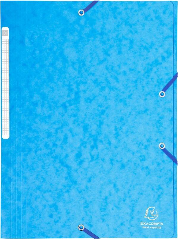 Exacompta 3-flap mappen 17112H Turquoise Geplastificeerd karton 24 x 32 cm 25 Stuks