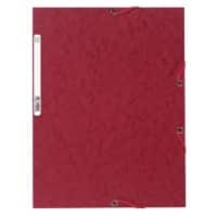 Farde à élastique 3 rabats Exacompta 55525E A4 Carton Bordeaux 24 x 32 cm 25 unités