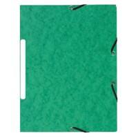 Farde à élastique 3 rabats Exacompta 55473E A4 Carton Vert 24 x 32 cm 50 unités