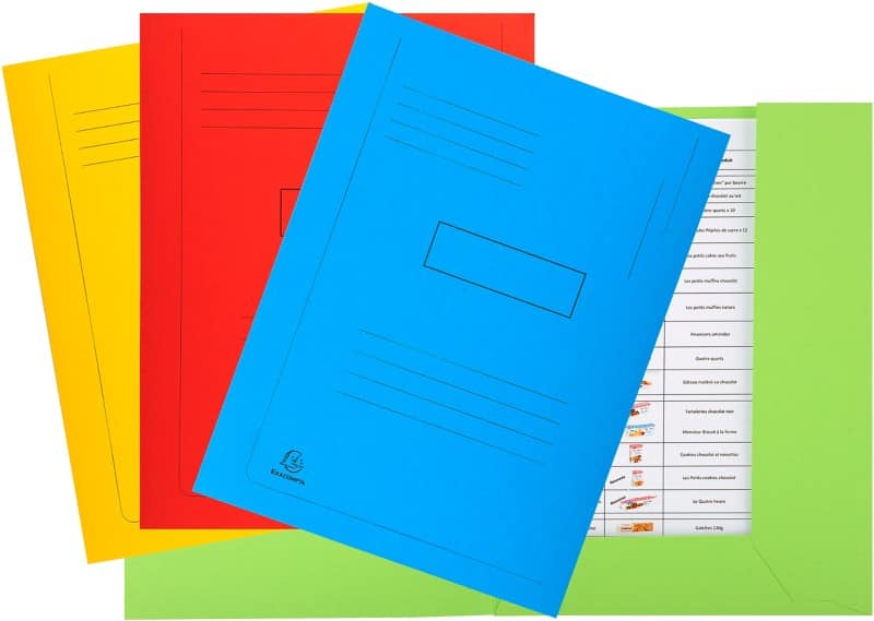 Farde à 2 rabats Exacompta 445000E A4 Carton Assortiment 24 x 32 cm 50 unités