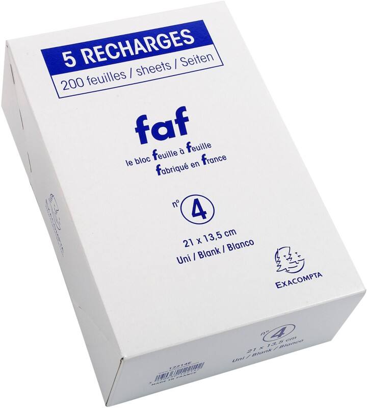 Bloc-notes Exacompta Reliure thermique Spécial Page blanche Blanc Perforé 340 Pages 5