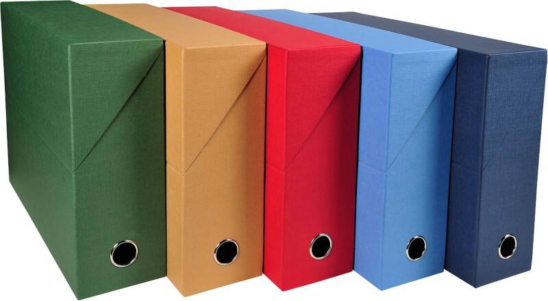 Boîte d'archivage Exacompta 89520E A4 Carton 9,5 (L) x 34,5 (P) x 26 (H) cm Assortiment 5 Unités