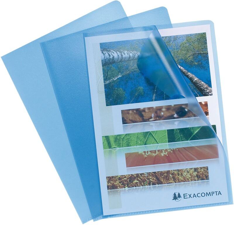 Exacompta L-map A4 Blauw PP (Polypropeen) 120 micron 100 Stuks