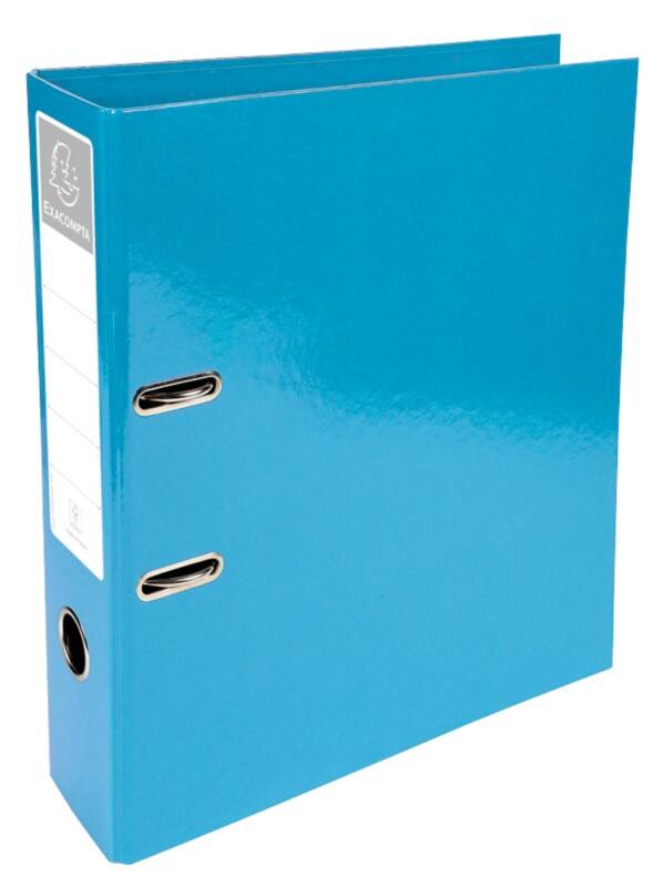 Exacompta Iderama Prem Touch Breed Classeur A4 70 mm Lichtblauw 2 Ringen 53627E Karton Glanzend Staand 10 Stuks