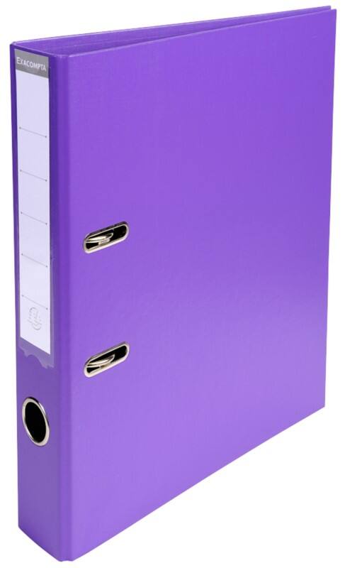 Exacompta Prem Touch Smal Ordner A4 50 mm Donkerpaars 2 Ringen 53557E Kunststof Staand  10 Stuks