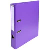 Classeur à levier Exacompta Étroit Prem Touch A4 50 mm Violet foncé 2 Anneaux 53557E Carton, PP (Polypropylène) Portrait 10 Unités