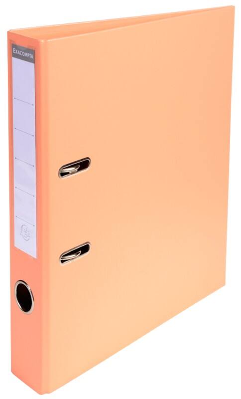 Classeur à levier Exacompta Étroit Prem Touch A4 50 mm Saumon 2 Anneaux 53505E Plastique Portrait  10 Unités