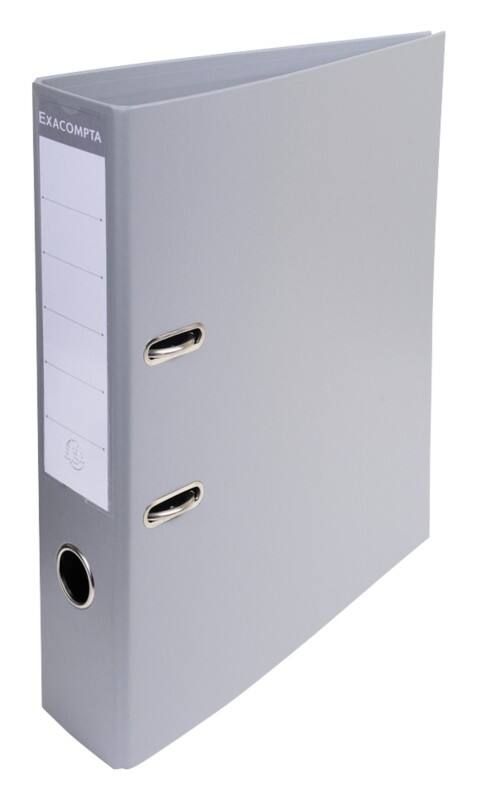Exacompta Prem Touch Breed Ordner A4 70 mm Grijs 2 Ringen 53740E Kunststof Staand  10 Stuks