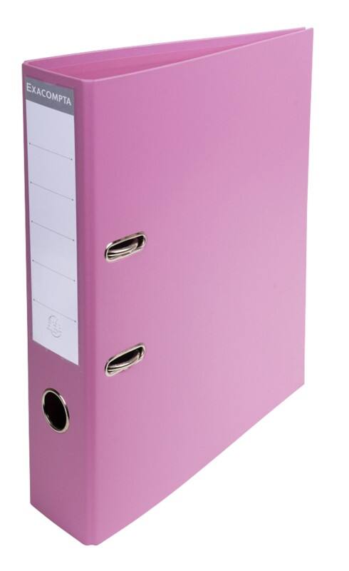 Exacompta Prem Touch Breed Ordner A4 70 mm Roze 2 Ringen 53755E Kunststof Staand  10 Stuks