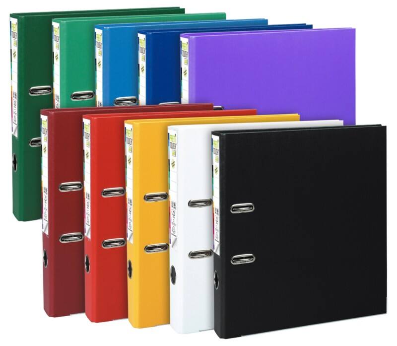 Exacompta Prem Touch Smal Ordner A4 50 mm Kleurenassortiment 2 Ringen 53154E Kunststof Staand  10 Stuks