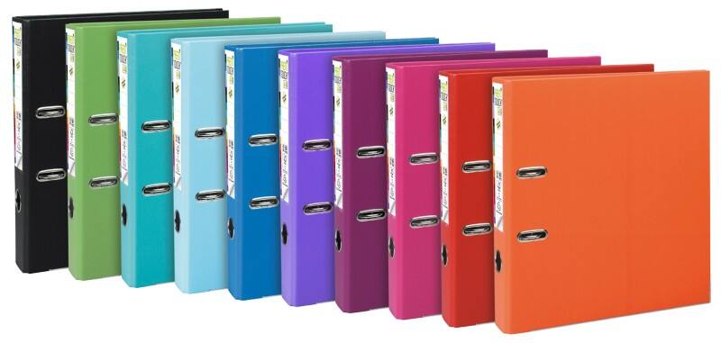 Classeur à levier Exacompta Étroit Prem Touch A4 50 mm Assortiment 2 Anneaux 53244E Plastique Portrait  10 Unités