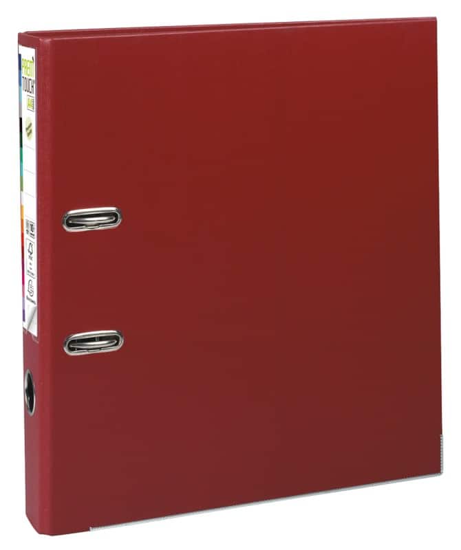 Exacompta Prem Touch Smal Ordner A4 50 mm Bordeauxrood 2 Ringen 53104E Kunststof Staand  10 Stuks
