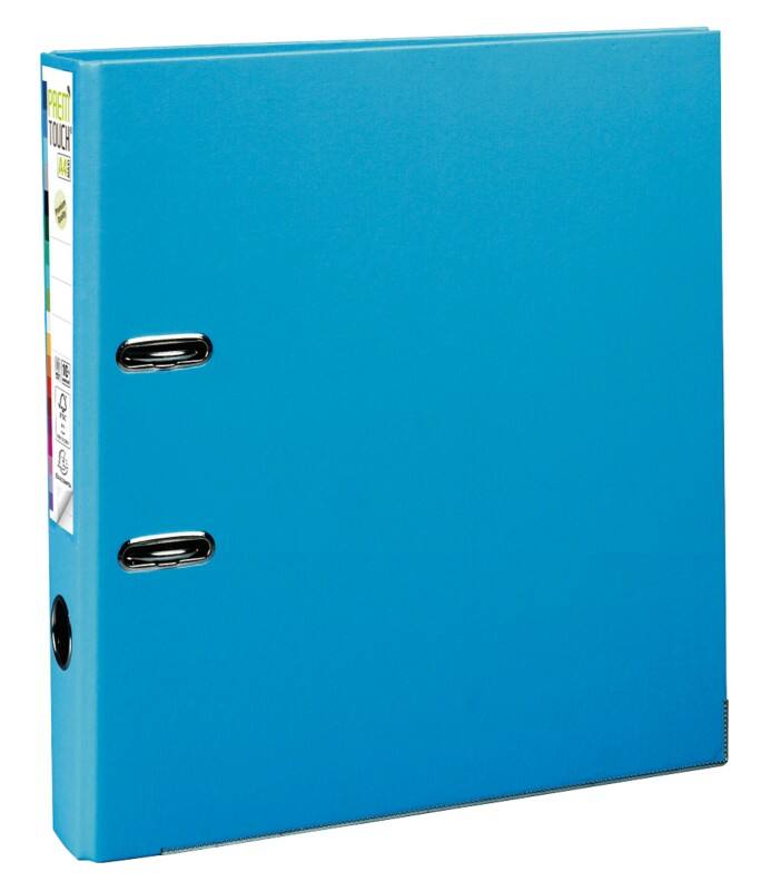 Classeur à levier Exacompta Étroit Prem Touch A4 50 mm Bleu clair 2 Anneaux 53102E Plastique Portrait  10 Unités