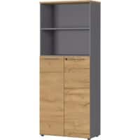 GERMANIA kast Agenda HOME laden bruin, grafiet, eiken 800 x 400 x 1.970 mm