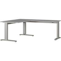 GERMANIA zit-sta-bureau Agenda lichtgrijs, zilver 1.600 x 1.930 x 670 - 870 mm