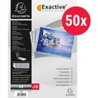 Pochette perforée Exactive Exacompta A3 Transparent 55 microns PP (Polypropylène) Ouverture au-dessus 11 Perforations 5934E 50 unités