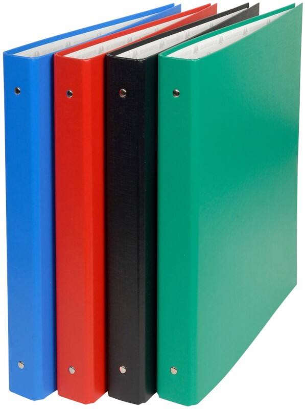 Exacompta 30 mm Ringband Karton, pvc (polyvinylchloride) A4 4 Ringen Kleurenassortiment 52432E 10 Stuks