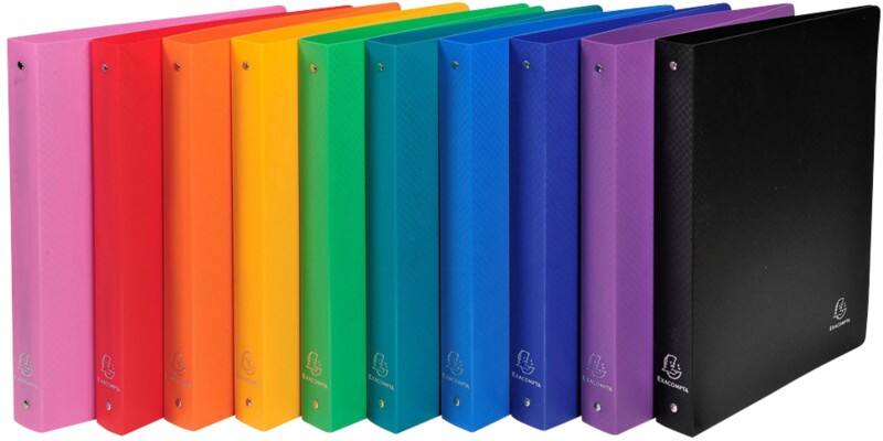 Exacompta OpaK 30 mm Ringband PP (Polypropeen) A4 4 Ringen Kleurenassortiment 51699E 20 Stuks