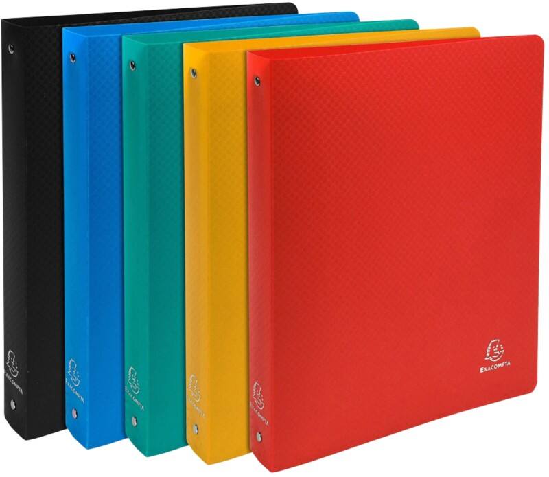 Exacompta OpaK 30 mm Ringband PP (Polypropeen) A4 4 Ringen Kleurenassortiment 51280E 20 Stuks