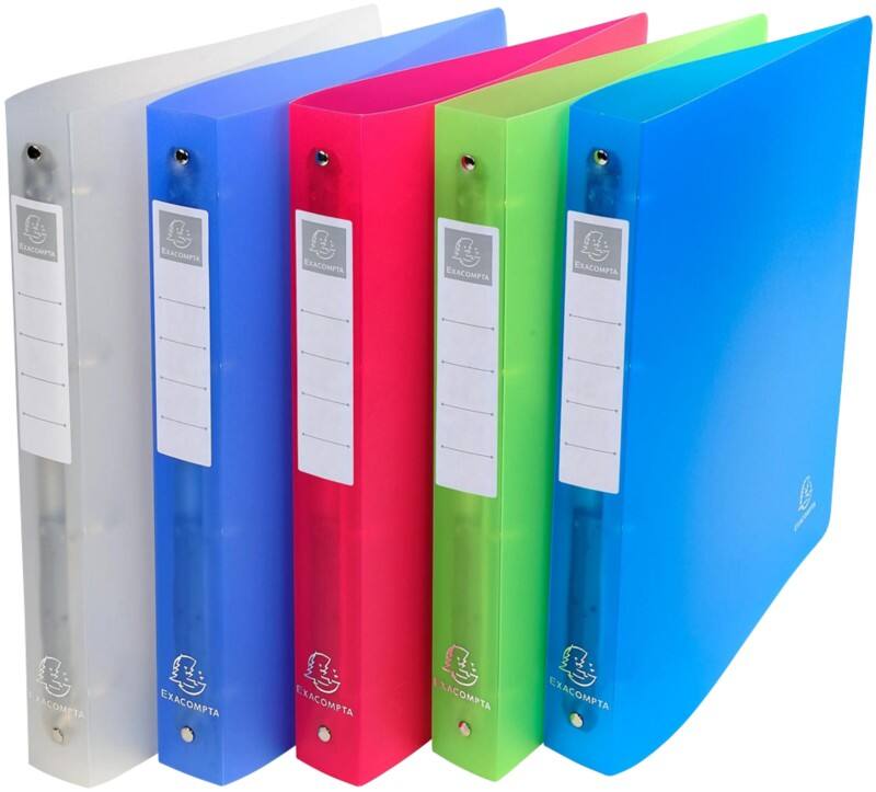 Classeur à anneaux Exacompta Chromaline 30 mm PP (Polypropylène) A4 4 Anneaux Assortiment 51359E 10 Unités