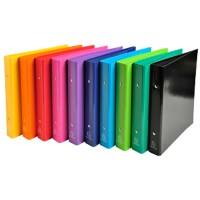 Classeur à anneaux Exacompta 2 anneaux 25 mm Carton 17 x 22 cm Assortiment 10 Unités