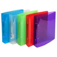 Classeur à anneaux Exacompta Crystal 898E 30 mm Polypropylène 2 anneaux A4 Assortiment 15 unités