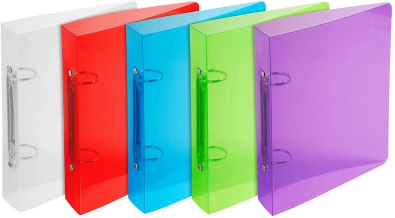 Classeur à anneaux Exacompta Crystal 30 mm PP (Polypropylène) A4 2 Anneaux Assortiment 998X 15 Unités