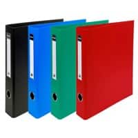 Exacompta Bright colours 40 mm Ringband Karton, pvc (polyvinylchloride) A4 4 Ringen Kleurenassortiment 51640E 15 Stuks