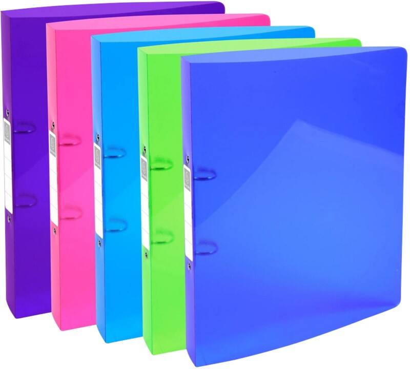 Exacompta Iderama 30 mm Ringband PP (Polypropeen) A4 2 Ringen Kleurenassortiment 54780E 15 Stuks