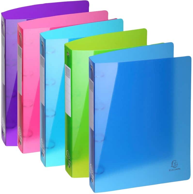 Classeur à anneaux Exacompta Iderama 30 mm PP (Polypropylène) A4 4 Anneaux Assortiment 51780E 15 Unités