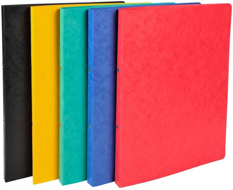 Classeur à anneaux Exacompta Carte lustrée véritable 15 mm Carton pressé A4 2 Anneaux Assortiment 54250E 20 Unités