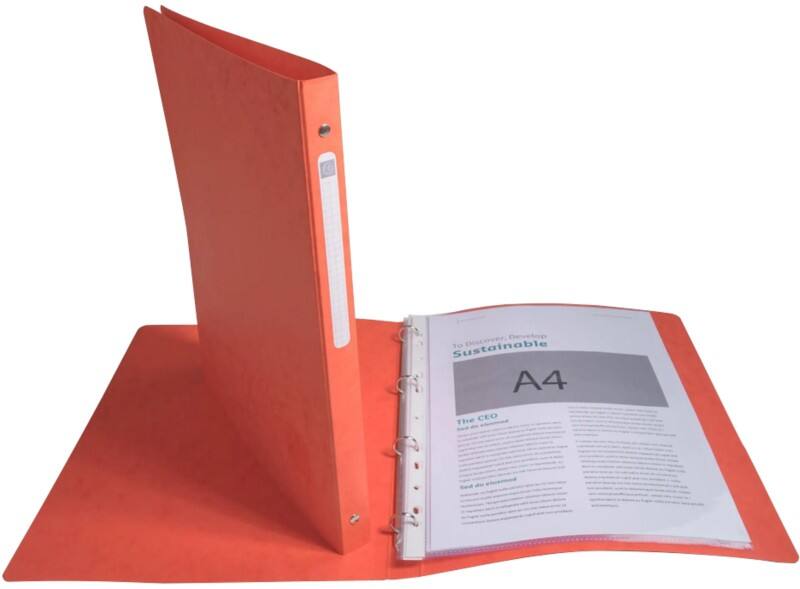Classeur à anneaux Exacompta Carte lustrée véritable 15 mm Carton pressé A4 4 Anneaux Assortiment 51250E 20 Unités