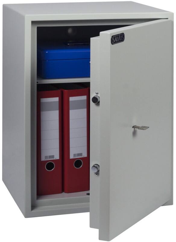 Coffre-fort Salvus Serrure à clé 56 L Monza 3 Gris clair
