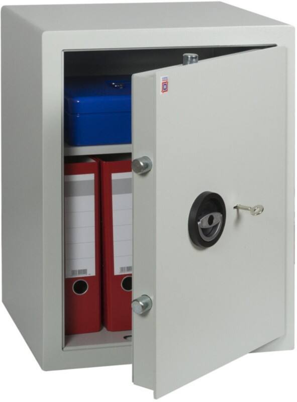 Coffre-fort Sistec Serrure à clé 60 L MT6+ Gris clair